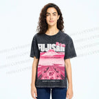 Unisex Fujisan Printed Washed Tee