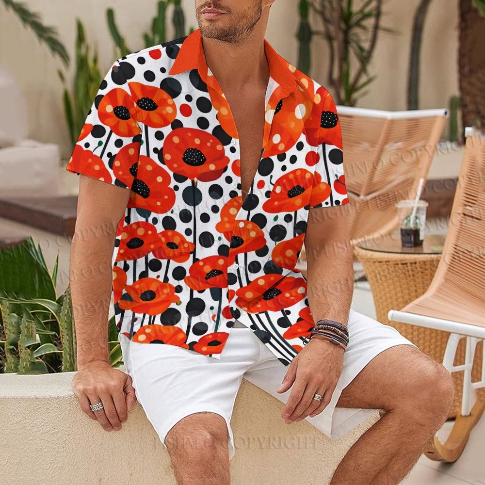 Yayoi Kusama Flower Hawaiian Shirt