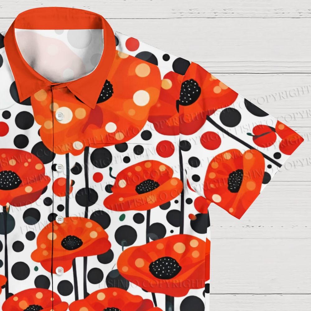 Yayoi Kusama Flower Hawaiian Shirt