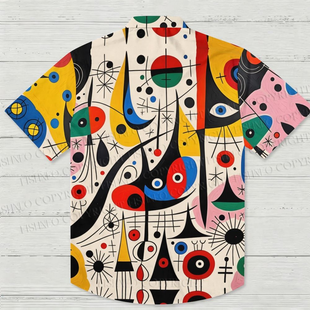Joan Miró Style Art Printed Hawaiian Shirt