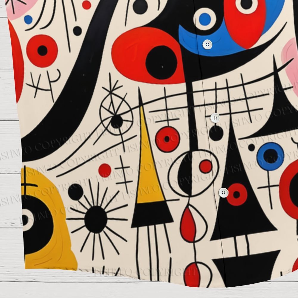 Joan Miró Style Art Printed Hawaiian Shirt