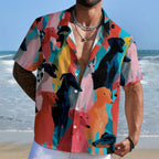 Multicolor Dogs Hawaiian Shirt