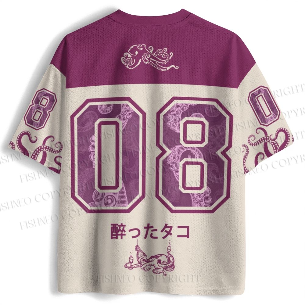 Osaka Drunken Octopus Printed Jersey Shirts