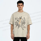 Unisex Pain Strength Dog Printed Washed Tee