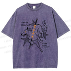 Unisex Pain Strength Dog Printed Washed Tee