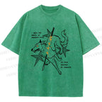 Unisex Pain Strength Dog Printed Washed Tee