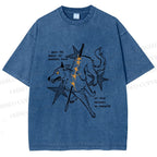 Unisex Pain Strength Dog Printed Washed Tee