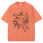 Unisex Pain Strength Dog Printed Washed Tee