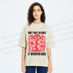 Unisex Don’t Trust The Forest Eye Mushroom Printed Washed Tee