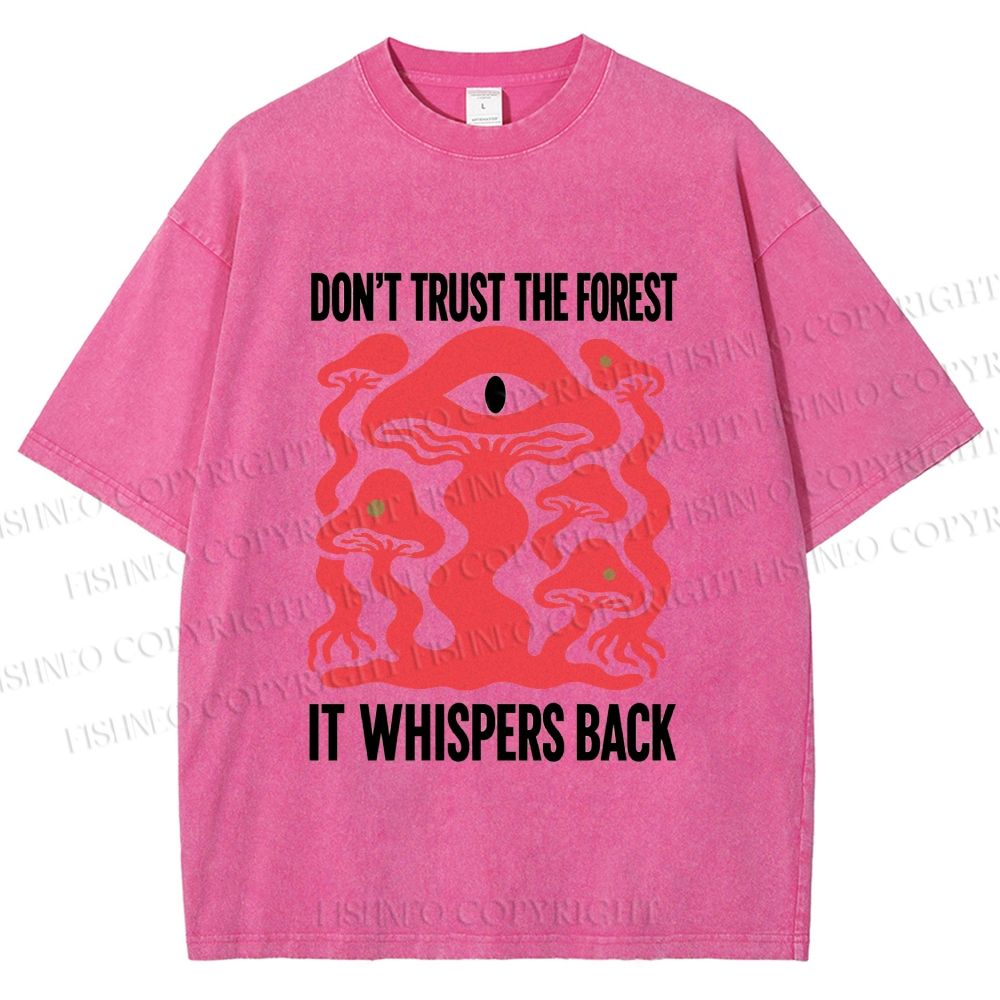 Unisex Don’t Trust The Forest Eye Mushroom Printed Washed Tee
