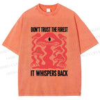 Unisex Don’t Trust The Forest Eye Mushroom Printed Washed Tee