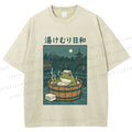 Unisex Foggy Day Spa Toad Printed Washed Tee