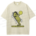Unisex Unborthered Crocodile Printed Washed Tee
