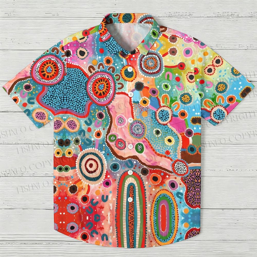 Polka Dot Universe Printed Hawaiian Shirt