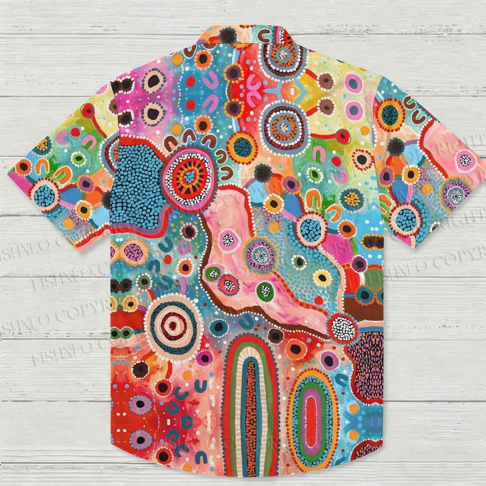 Polka Dot Universe Printed Hawaiian Shirt