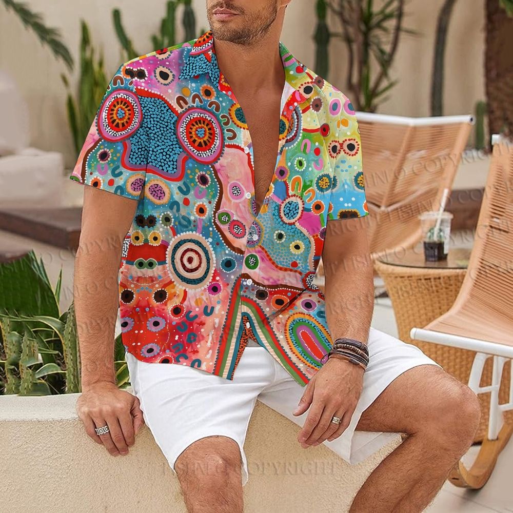 Polka Dot Universe Printed Hawaiian Shirt