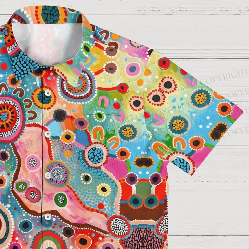 Polka Dot Universe Printed Hawaiian Shirt