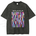 Unisex Bauhaus Geometric Printed Washed Tee