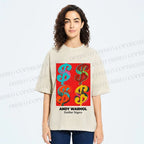 Unisex Andy Warhol Dollar Signs Printed Washed Tee
