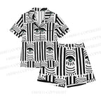 Black White Abstract Eye Pajama sets
