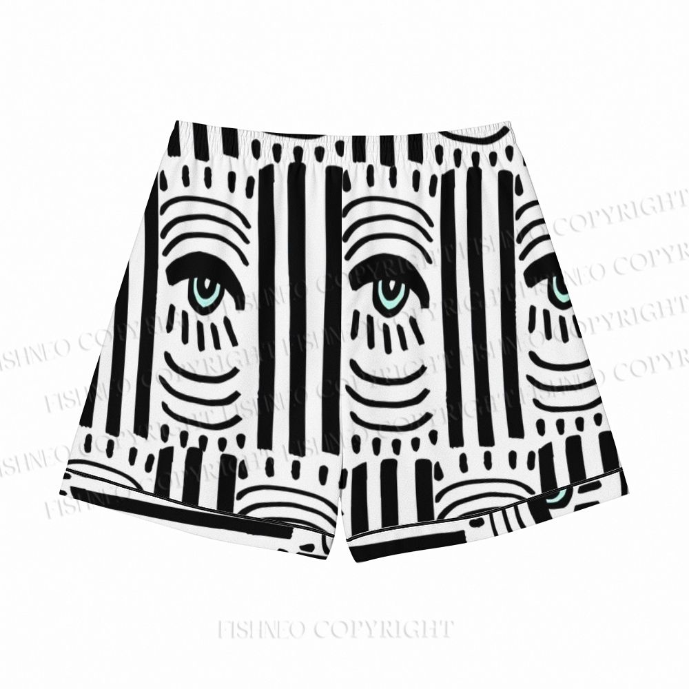 Black White Abstract Eye Pajama sets