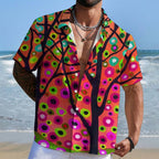 Colorful Dot Tree Abstract Hawaiian Shirt