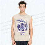 Unisex Octopus Got This Printed Washed Tank Top