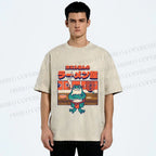 Unisex Frog's Ramen shop Printed Washed Tee