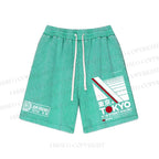 Unisex Tokyo Street Racing Washed Shorts