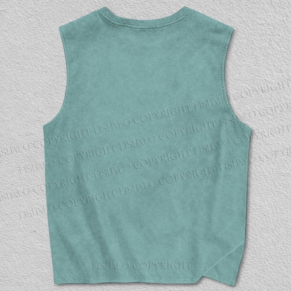Unisex Dog in Kimono Printed Tank Top