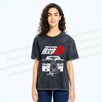 Unisex Initial D Takumi Fujiwara Printed Washed Tee
