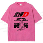 Unisex Initial D Takumi Fujiwara Printed Washed Tee