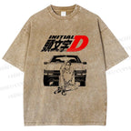 Unisex Initial D Takumi Fujiwara Printed Washed Tee