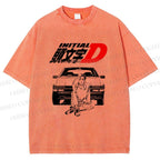 Unisex Initial D Takumi Fujiwara Printed Washed Tee