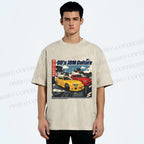 Unisex 90's JDM Culture Printed Washed Tee