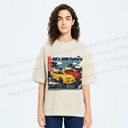 Unisex 90's JDM Culture Printed Washed Tee