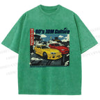 Unisex 90's JDM Culture Printed Washed Tee