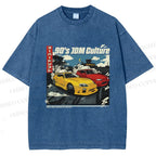 Unisex 90's JDM Culture Printed Washed Tee