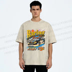 Unisex Racing Thoughts Printed Washed Tee