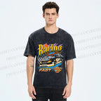 Unisex Racing Thoughts Printed Washed Tee