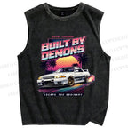 Unisex Skyline R32 GT-R Printed Washed Tank Top
