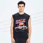 Unisex Skyline R32 GT-R Printed Washed Tank Top