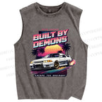Unisex Skyline R32 GT-R Printed Washed Tank Top