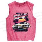 Unisex Skyline R32 GT-R Printed Washed Tank Top