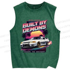 Unisex Skyline R32 GT-R Printed Washed Tank Top