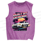 Unisex Skyline R32 GT-R Printed Washed Tank Top