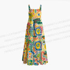 Women's abstract eye Maxi Dresses