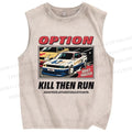 Unisex Japanese Drift Master Printed Washed Tank Top