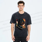 Unisex Rottweiler Dog Printed Washed Tee