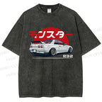 Monster. Skyline R32 Vintage Wash Japanese Design T-Shirt